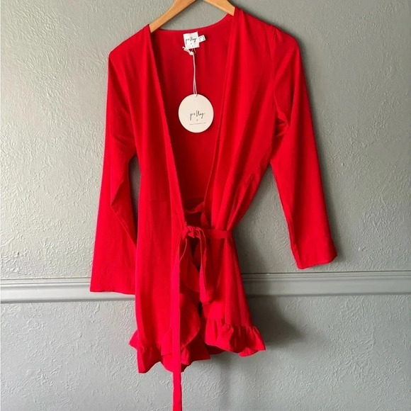 Princess Polly, Agnetha, red, wrap style, mini dress, US 8, NWT - Picture 9 of 12
